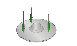多點(diǎn)檢測電機(jī)轉(zhuǎn)動(dòng)盤的平整度